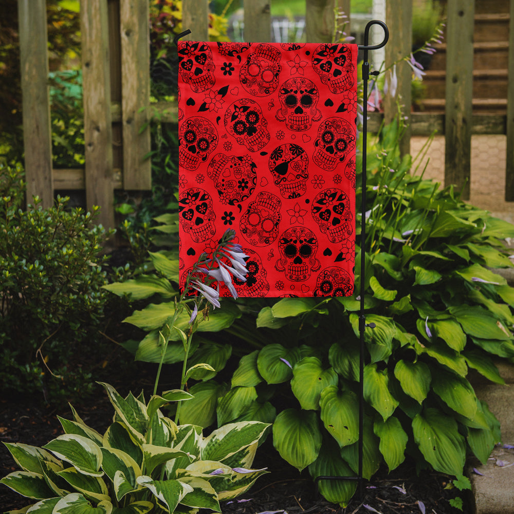 Day of the Dead Red Garden Flag Mailbox Decorative Yard Banner Outside Patio Artwork for Flower Beds, Garden Size, Multicolor