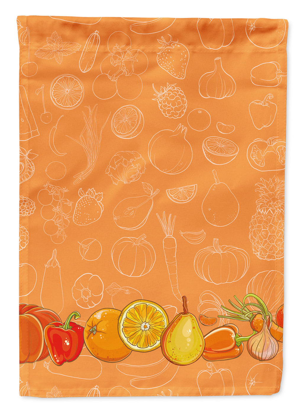 Fruits and Vegetables in Orange Garden Flag Mailbox Decorative Yard Banner Outside Patio Artwork for Flower Beds, Garden Size, Multicolor