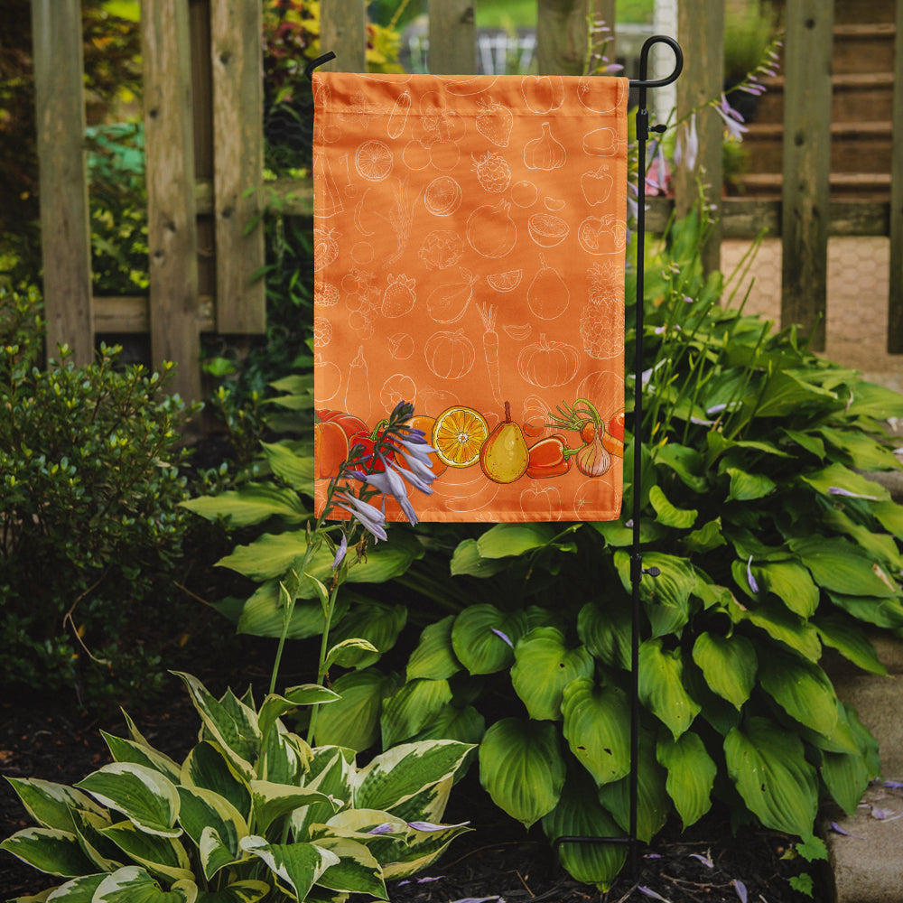 Fruits and Vegetables in Orange Garden Flag Mailbox Decorative Yard Banner Outside Patio Artwork for Flower Beds, Garden Size, Multicolor