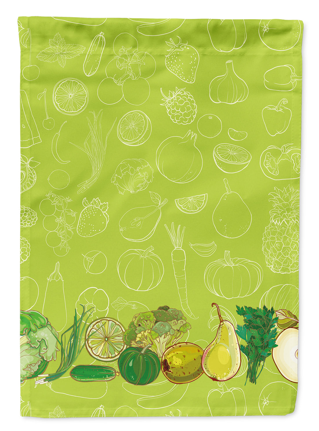 Fruits and Vegetables in Green Garden Flag Mailbox Decorative Yard Banner Outside Patio Artwork for Flower Beds, Garden Size, Multicolor