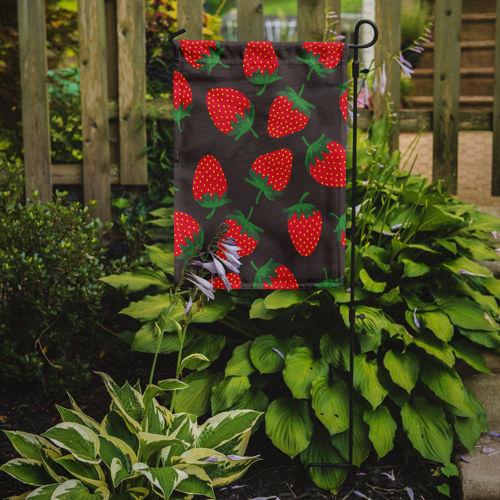 Strawberries on Gray Garden Flag Mailbox Decorative Yard Banner Outside Patio Artwork for Flower Beds, Garden Size, Multicolor