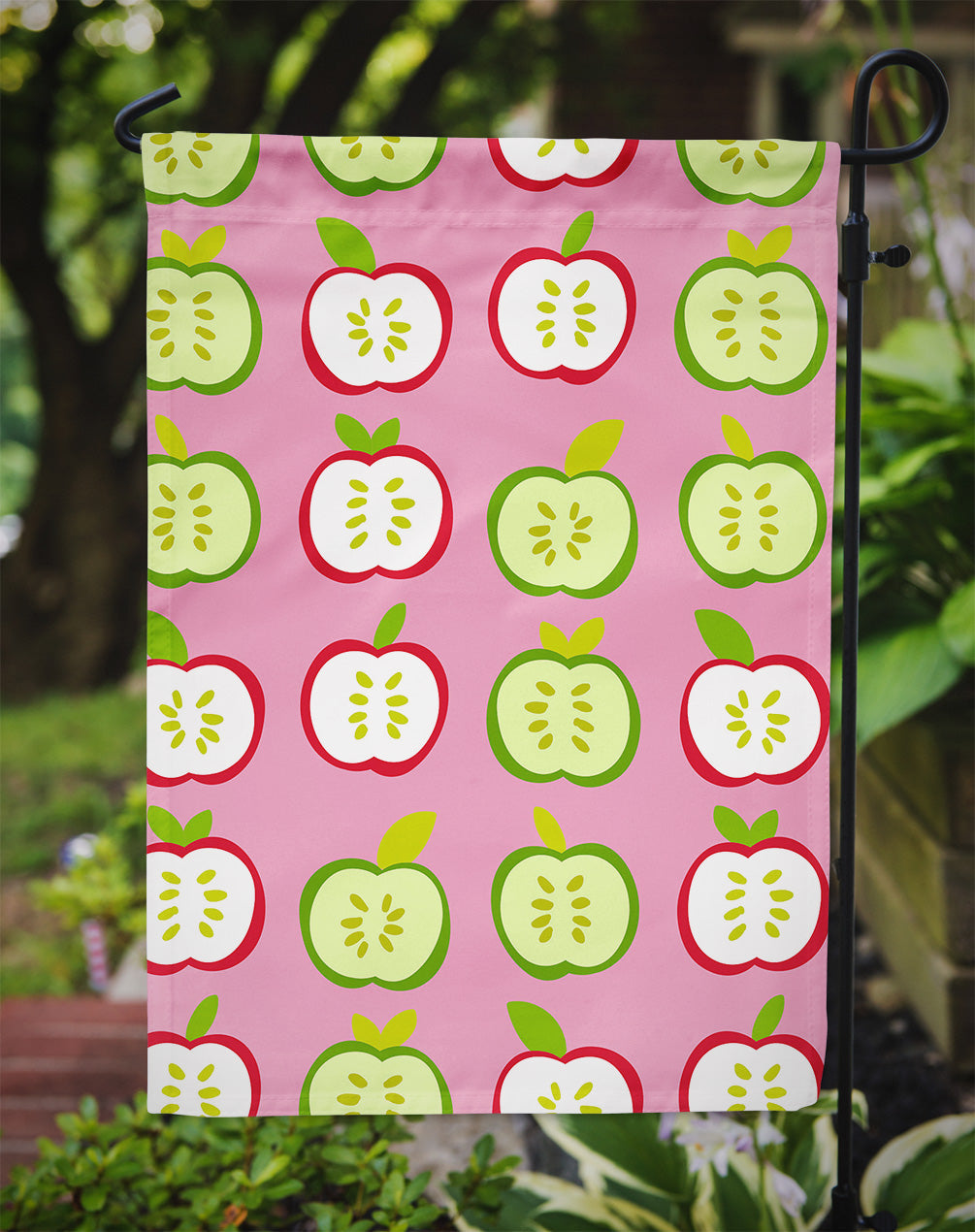 Apples on Pink Garden Flag Mailbox Decorative Yard Banner Outside Patio Artwork for Flower Beds, Garden Size, Multicolor