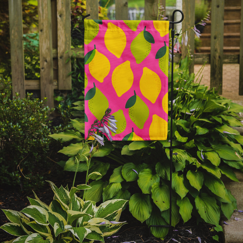 Lemons and Limes on Pink Garden Flag Mailbox Decorative Yard Banner Outside Patio Artwork for Flower Beds, Garden Size, Multicolor