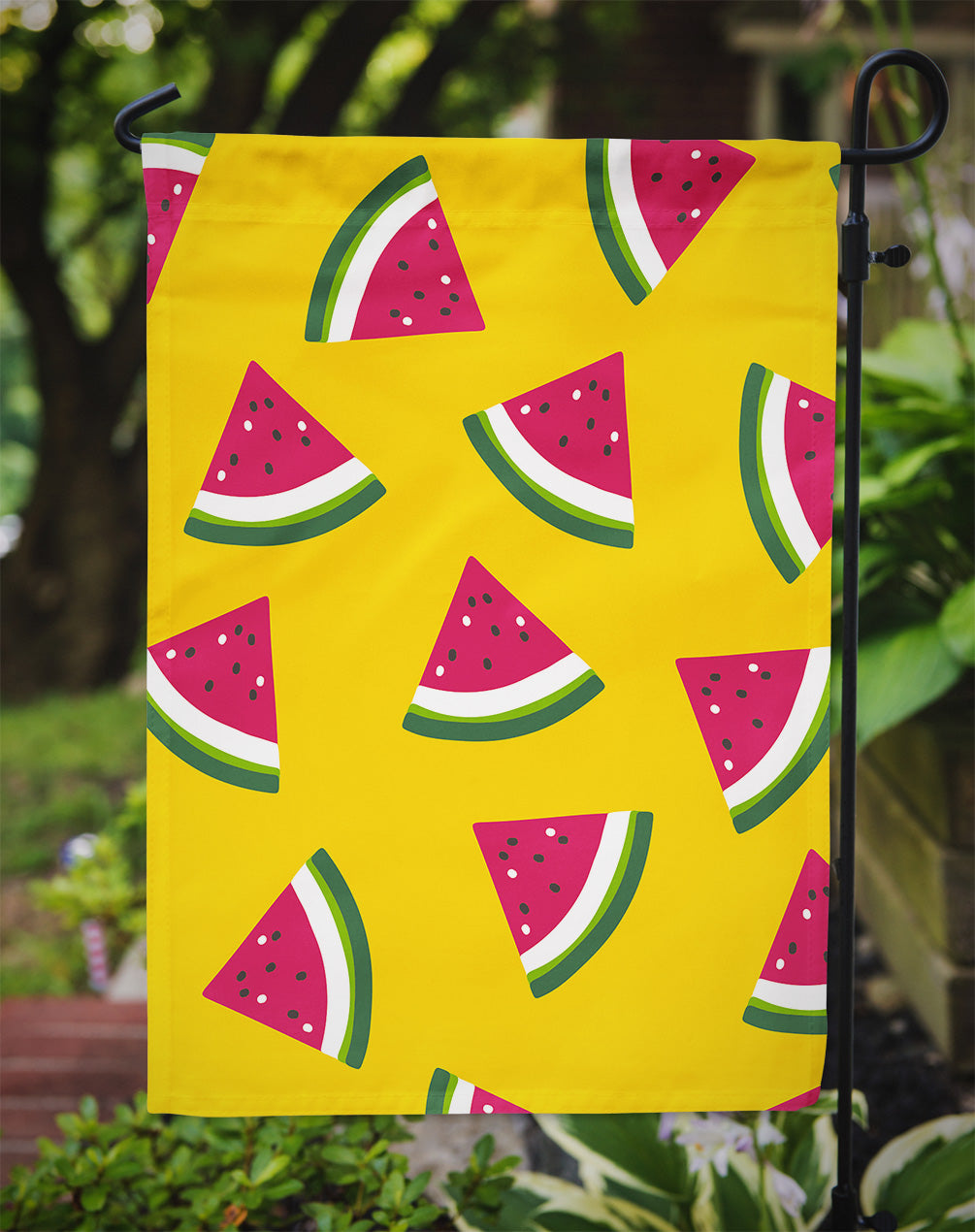 Watermelon on Yellow Garden Flag Mailbox Decorative Yard Banner Outside Patio Artwork for Flower Beds, Garden Size, Multicolor
