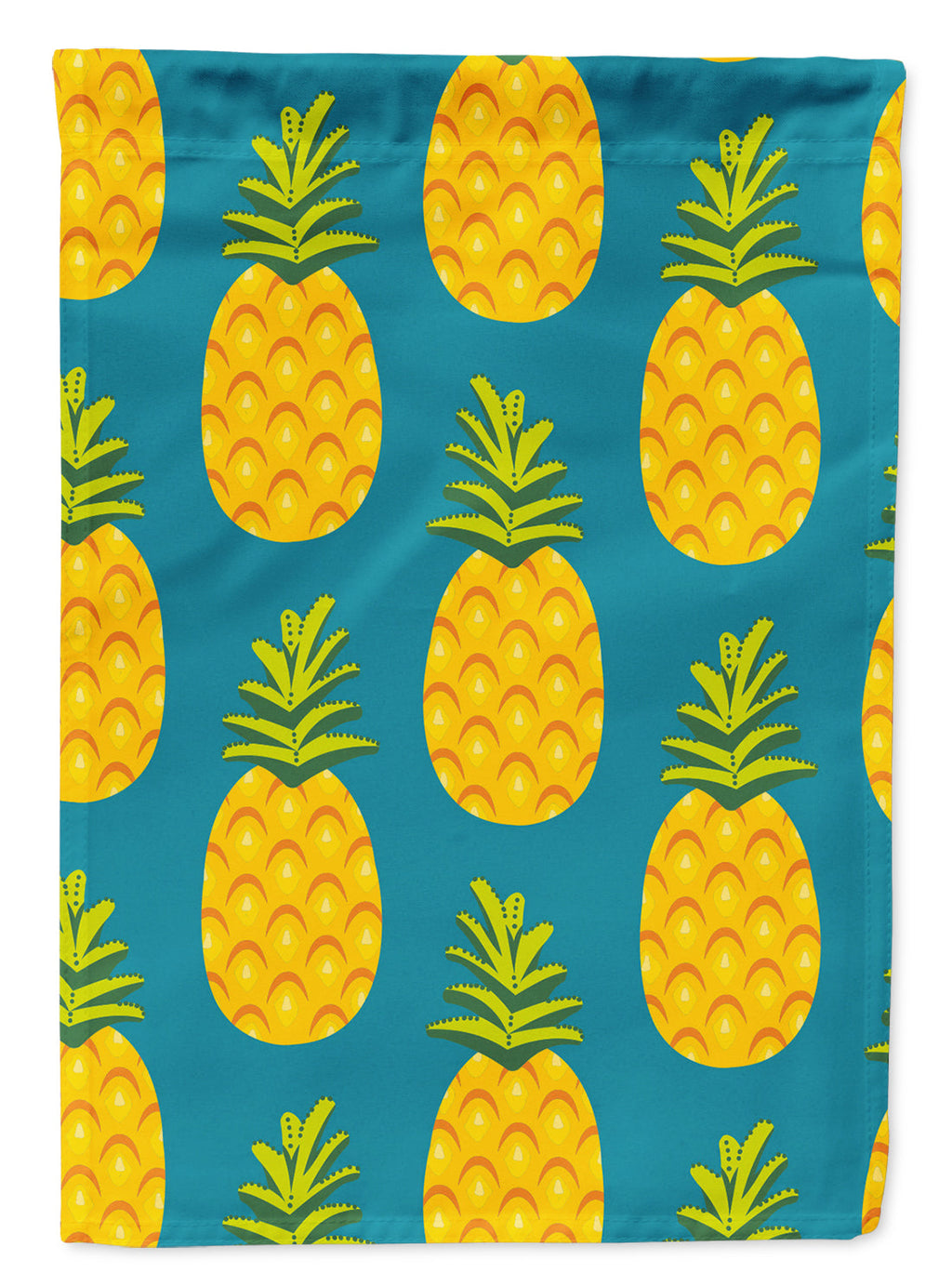 Pineapples on Teal Garden Flag Mailbox Decorative Yard Banner Outside Patio Artwork for Flower Beds, Garden Size, Multicolor