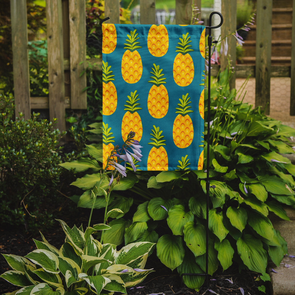 Pineapples on Teal Garden Flag Mailbox Decorative Yard Banner Outside Patio Artwork for Flower Beds, Garden Size, Multicolor