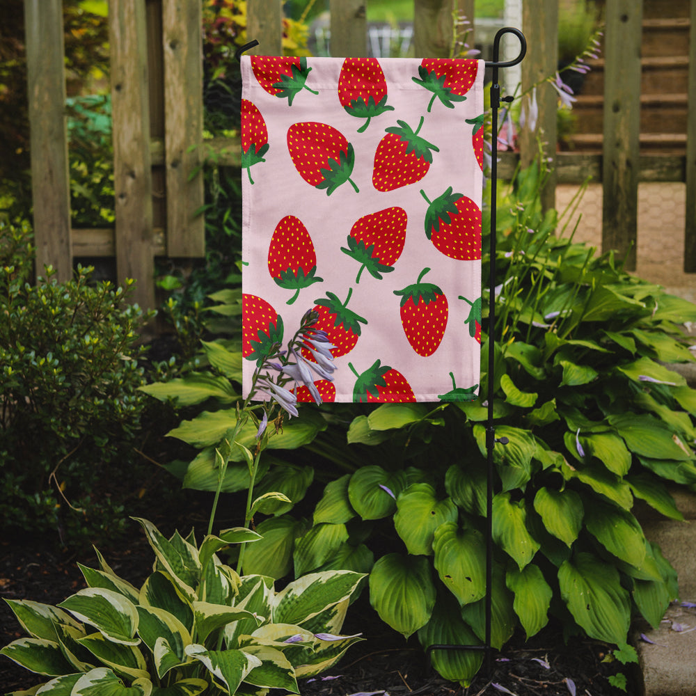 Strawberries on Pink Garden Flag Mailbox Decorative Yard Banner Outside Patio Artwork for Flower Beds, Garden Size, Multicolor