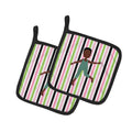 Dancer Bikatard African American Pot Holder Set of 2 Heat Resistant Quilted Hot Pads 7.5 x 7.5 Inch, Insulated Kitchen Trivets for Cooking & Baking