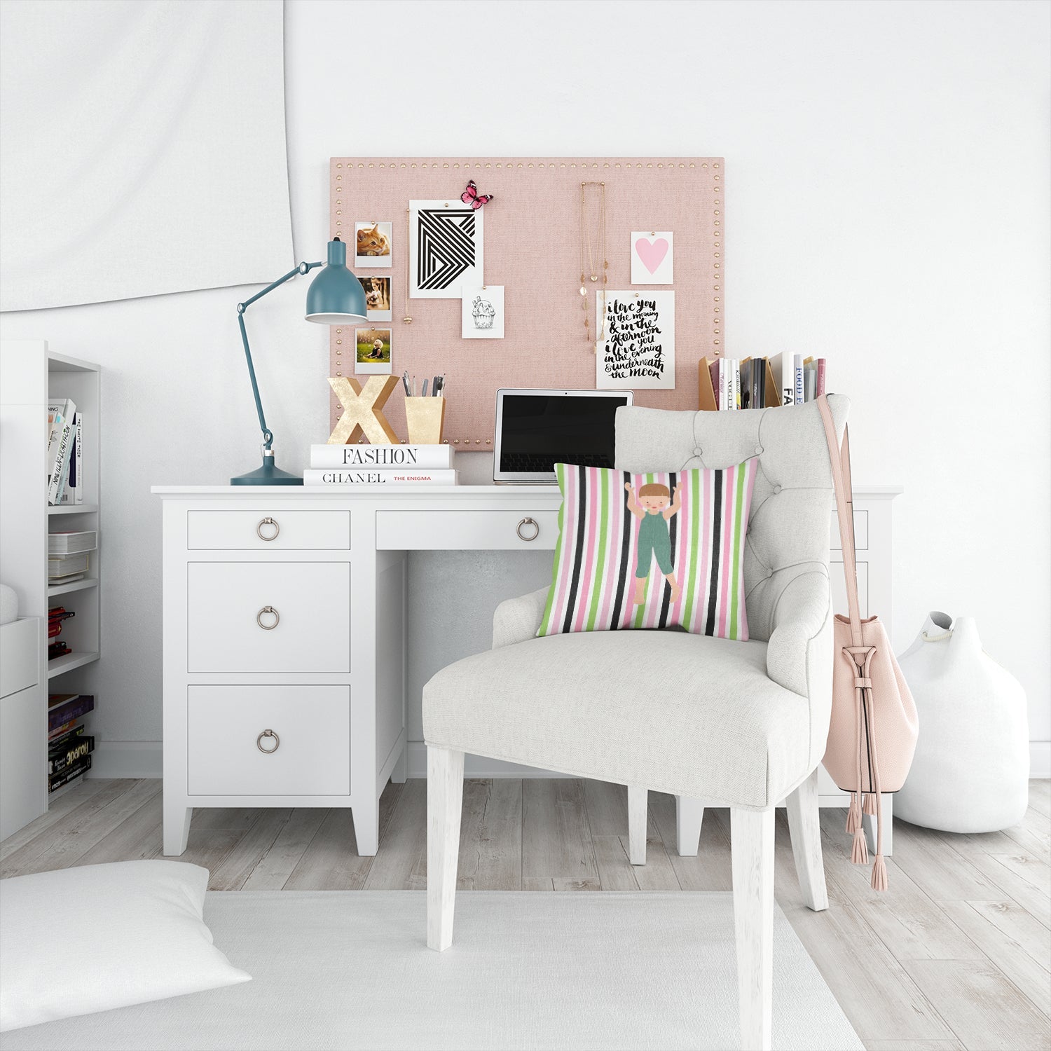 Dancer Bikatard Brown Hair Decorative Throw Pillow 14x14 Indoor Outdoor Accent Cushion, Fabric Cover with Insert for Sofa, Bed, Porch & Living Room