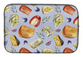 Assortment of Cheeses Dish Drying Mat Absorbent Dish Drying Mat Pad for Kitchen Counter Dish Drainer Mat for Countertop, 14 x 21", Multicolor
