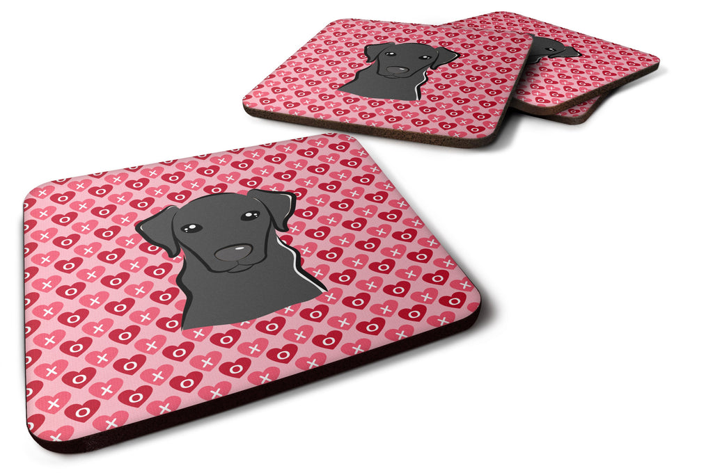 Black Labrador Hearts Foam Coaster  BB5305FC