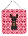 Min Pin Hearts Wall or Door Hanging Prints BB5310DS66