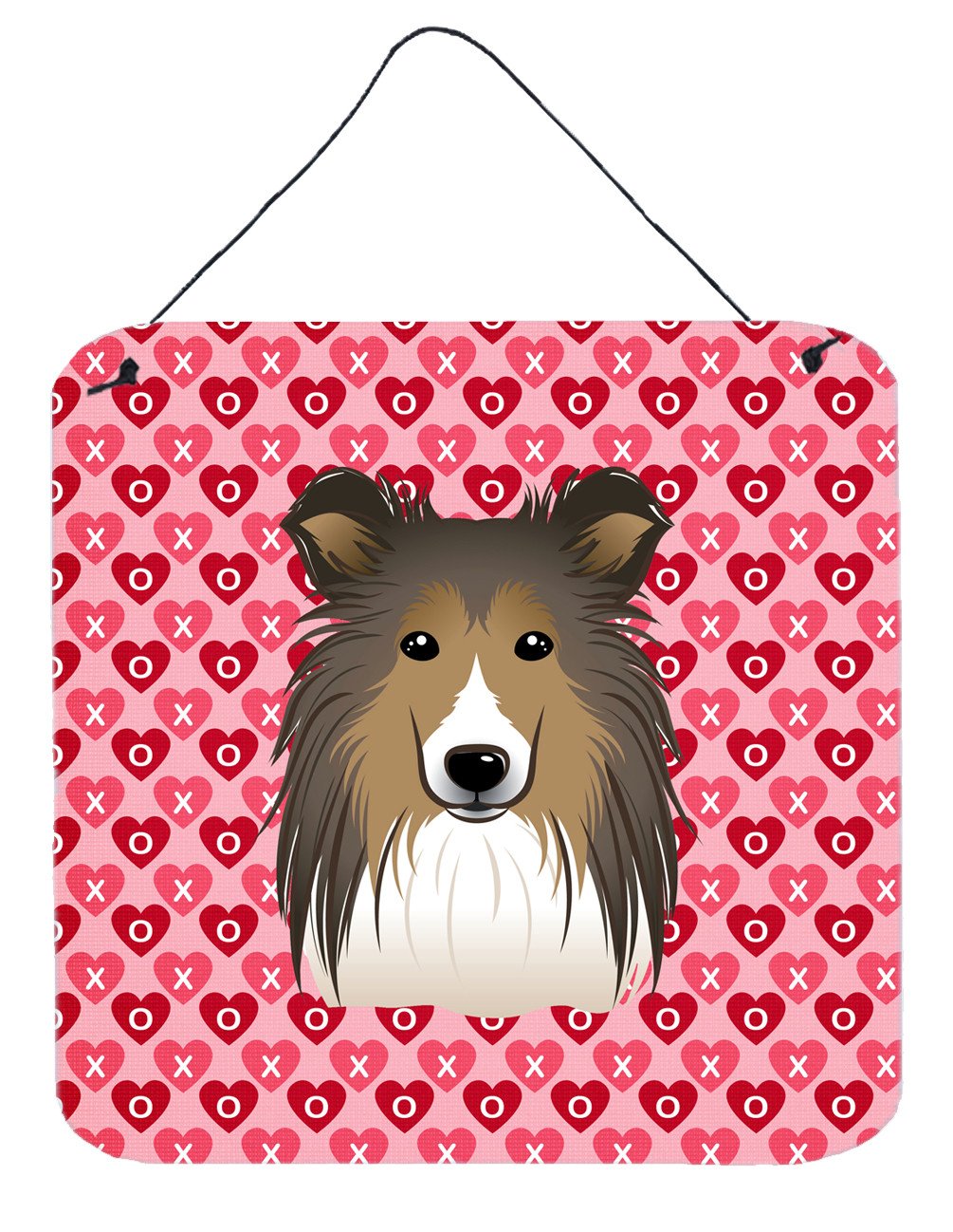 Sheltie Hearts Wall or Door Hanging Prints BB5312DS66