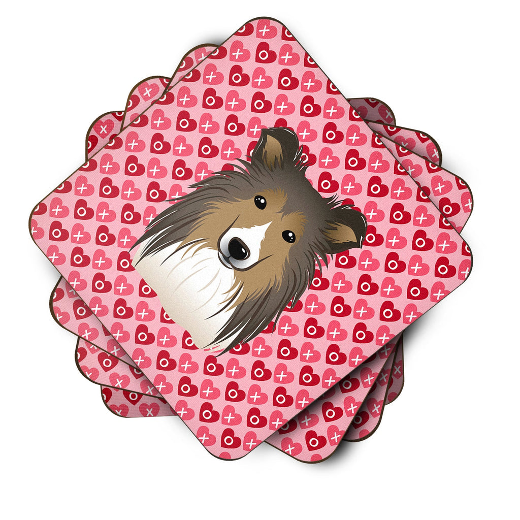 Sheltie Hearts Foam Coaster  BB5312FC