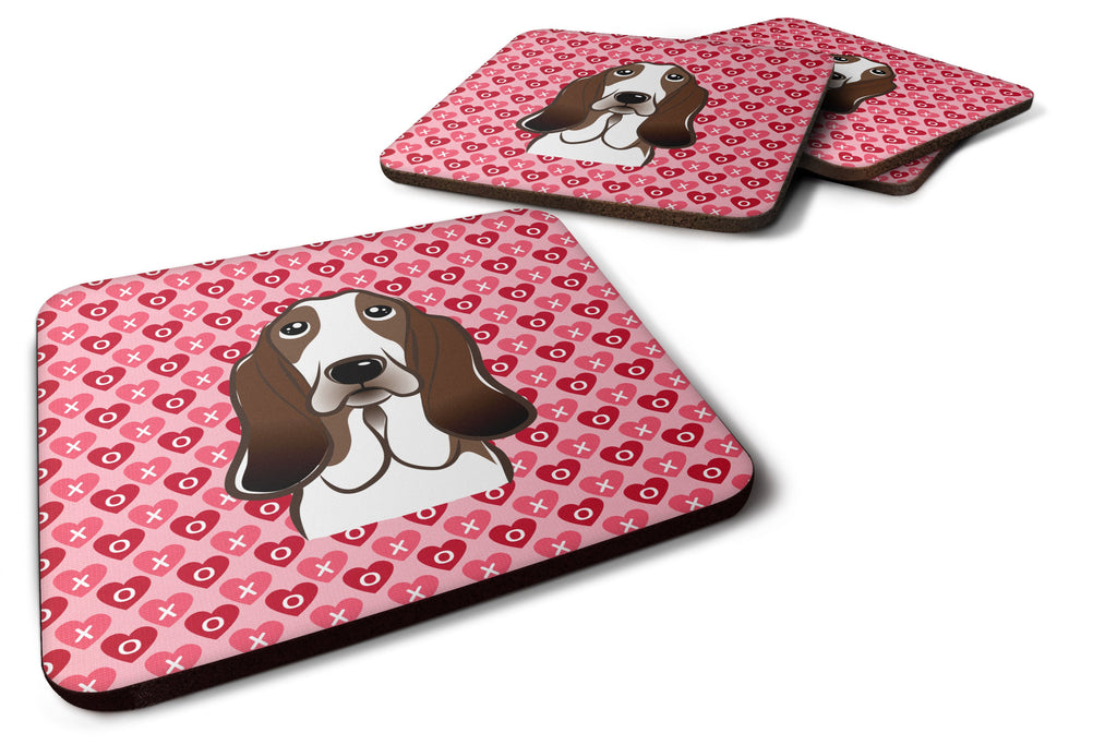Basset Hound Hearts Foam Coaster  BB5313FC