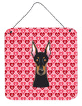 Doberman Pinscher Wall or Door Hanging Prints Aluminum Metal Sign Kitchen Wall Bar Bathroom Plaque Home Decor, 6x6, Multicolor