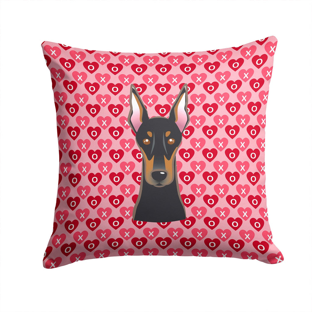 Doberman Pinscher Hearts Throw Pillow - 14x14 Decorative Pillow – Art for Your Home & Patio BB5315PW1414
