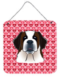 Saint Bernard Hearts Wall or Door Hanging Prints BB5316DS66