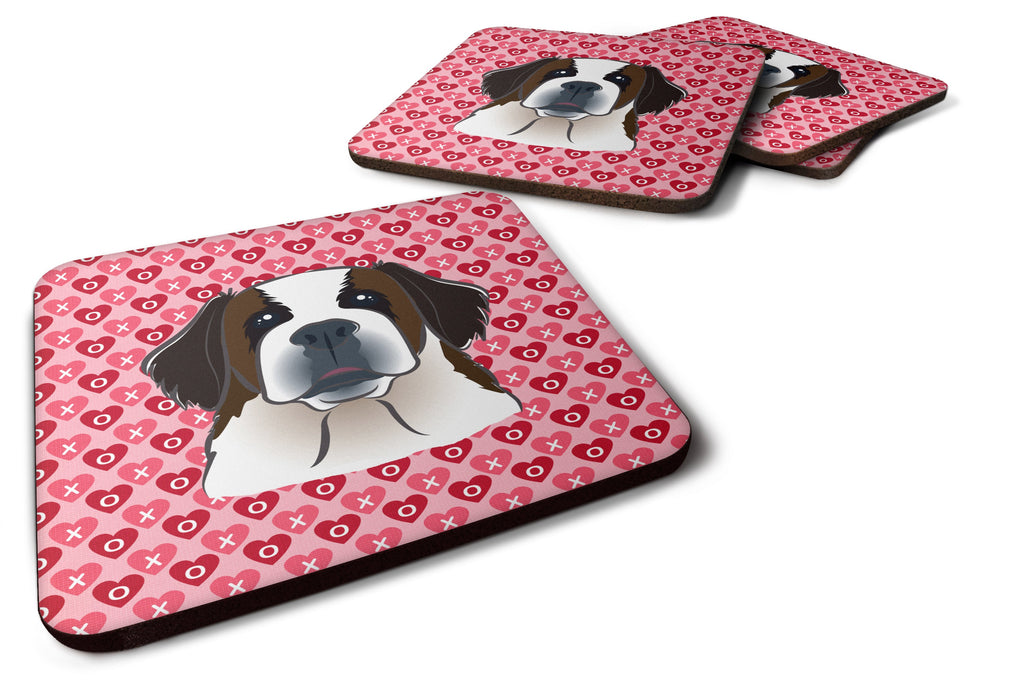 Saint Bernard Hearts Foam Coaster  BB5316FC