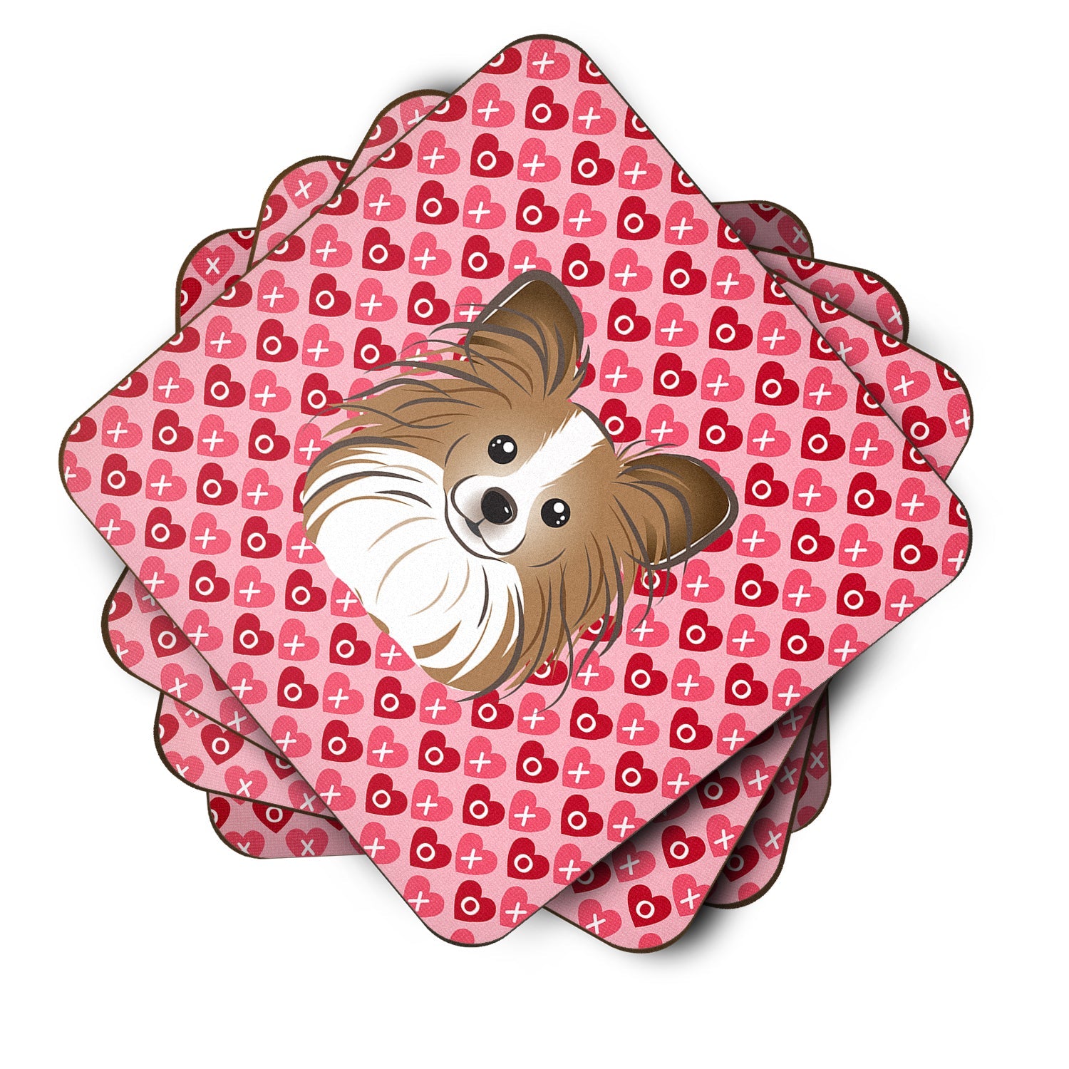 Papillon Hearts Foam Coaster  BB5318FC