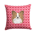 Papillon Hearts Throw Pillow - 14x14 Decorative Pillow – Art for Your Home & Patio BB5318PW1414