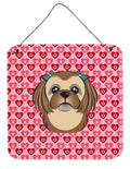 Chocolate Brown Shih Tzu Wall or Door Hanging Prints Aluminum Metal Sign Kitchen Wall Bar Bathroom Plaque Home Decor, 6x6, Multicolor