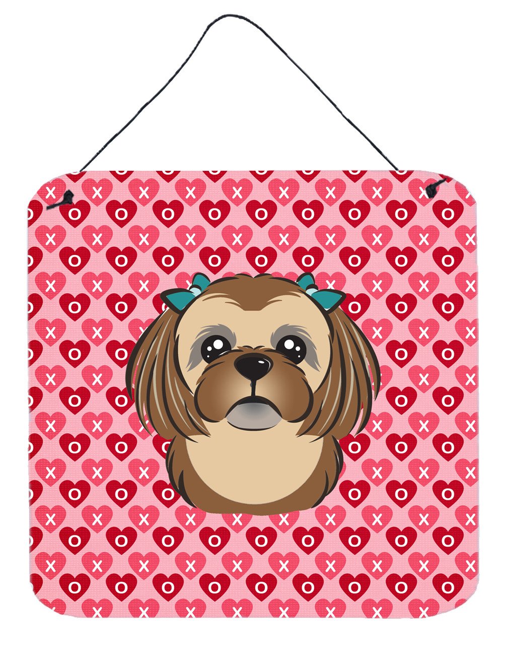 Chocolate Brown Shih Tzu Wall or Door Hanging Prints Aluminum Metal Sign Kitchen Wall Bar Bathroom Plaque Home Decor, 6x6, Multicolor