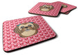 Chocolate Brown Shih Tzu Hearts Foam Coaster  BB5319FC