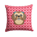 Chocolate Brown Shih Tzu Hearts Throw Pillow - 14x14 Decorative Pillow – Art for Your Home & Patio BB5319PW1414