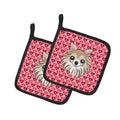 Chihuahua Hearts Pot Holders - Set of 2 - Heat-Resistant Kitchen Essentials BB5321PTHD