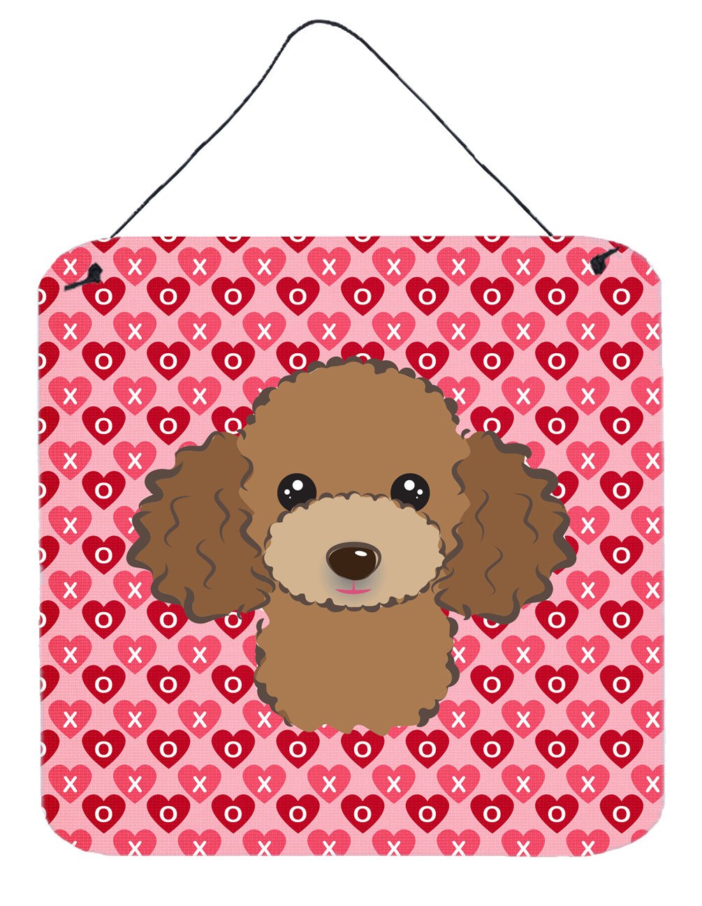 Chocolate Brown Poodle Wall or Door Hanging Prints Aluminum Metal Sign Kitchen Wall Bar Bathroom Plaque Home Decor, 6x6, Multicolor