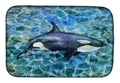 Killer Whale Orca Dish Drying Mat Absorbent Dish Drying Mat Pad for Kitchen Counter Dish Drainer Mat for Countertop, 14 x 21", Multicolor