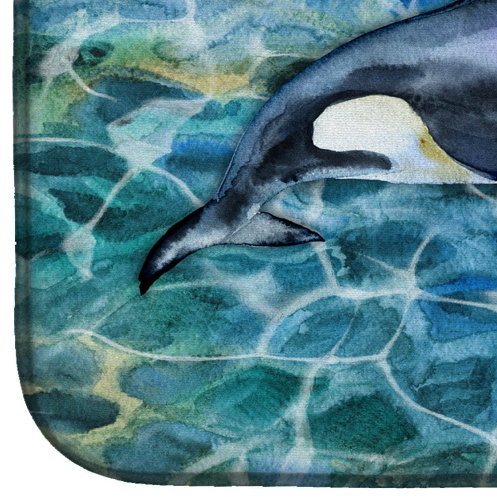 Killer Whale Orca Dish Drying Mat Absorbent Dish Drying Mat Pad for Kitchen Counter Dish Drainer Mat for Countertop, 14 x 21", Multicolor