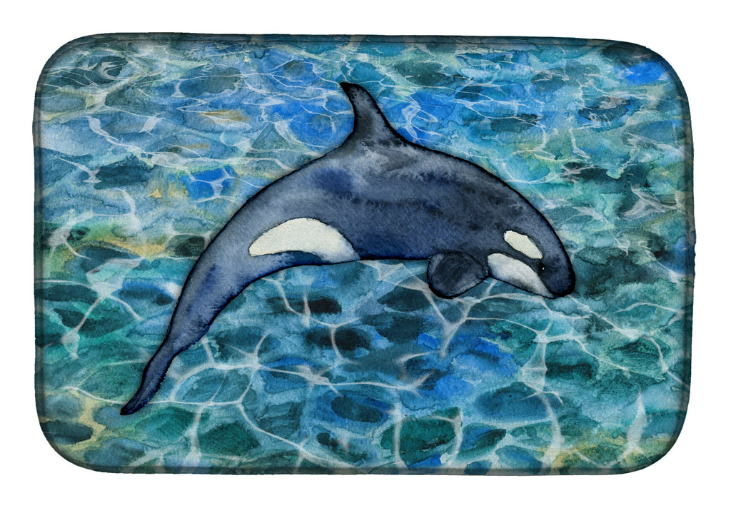 Killer Whale Orca #2 Dish Drying Mat Absorbent Dish Drying Mat Pad for Kitchen Counter Dish Drainer Mat for Countertop, 14 x 21", Multicolor