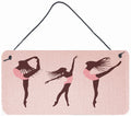 Dancers Linen Pink Wall or Door Hanging Prints Aluminum Metal Sign Kitchen Wall Bar Bathroom Plaque Home Decor, 8HX12W, Multicolor