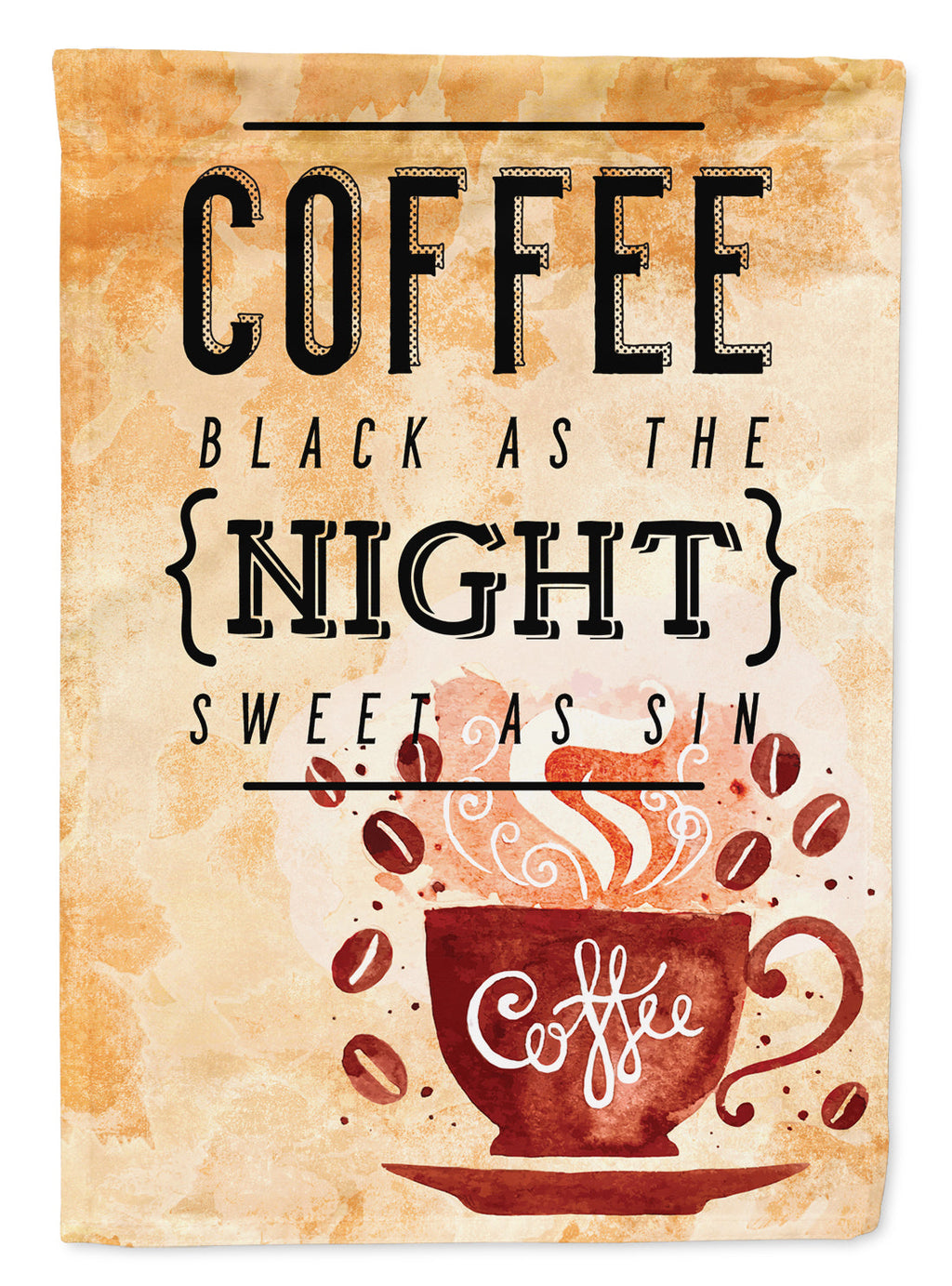 Black Coffee Sign Garden Flag Mailbox Decorative Yard Banner Outside Patio Artwork for Flower Beds, Garden Size, Multicolor