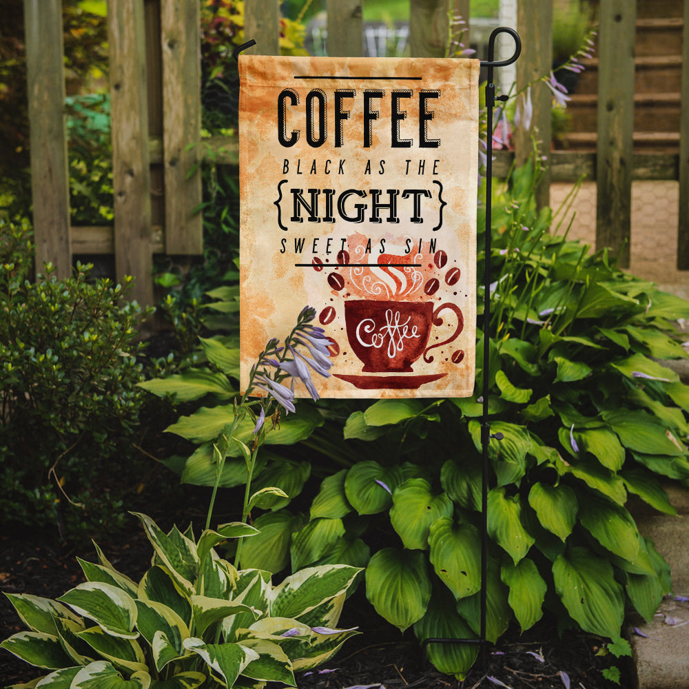 Black Coffee Sign Garden Flag Mailbox Decorative Yard Banner Outside Patio Artwork for Flower Beds, Garden Size, Multicolor