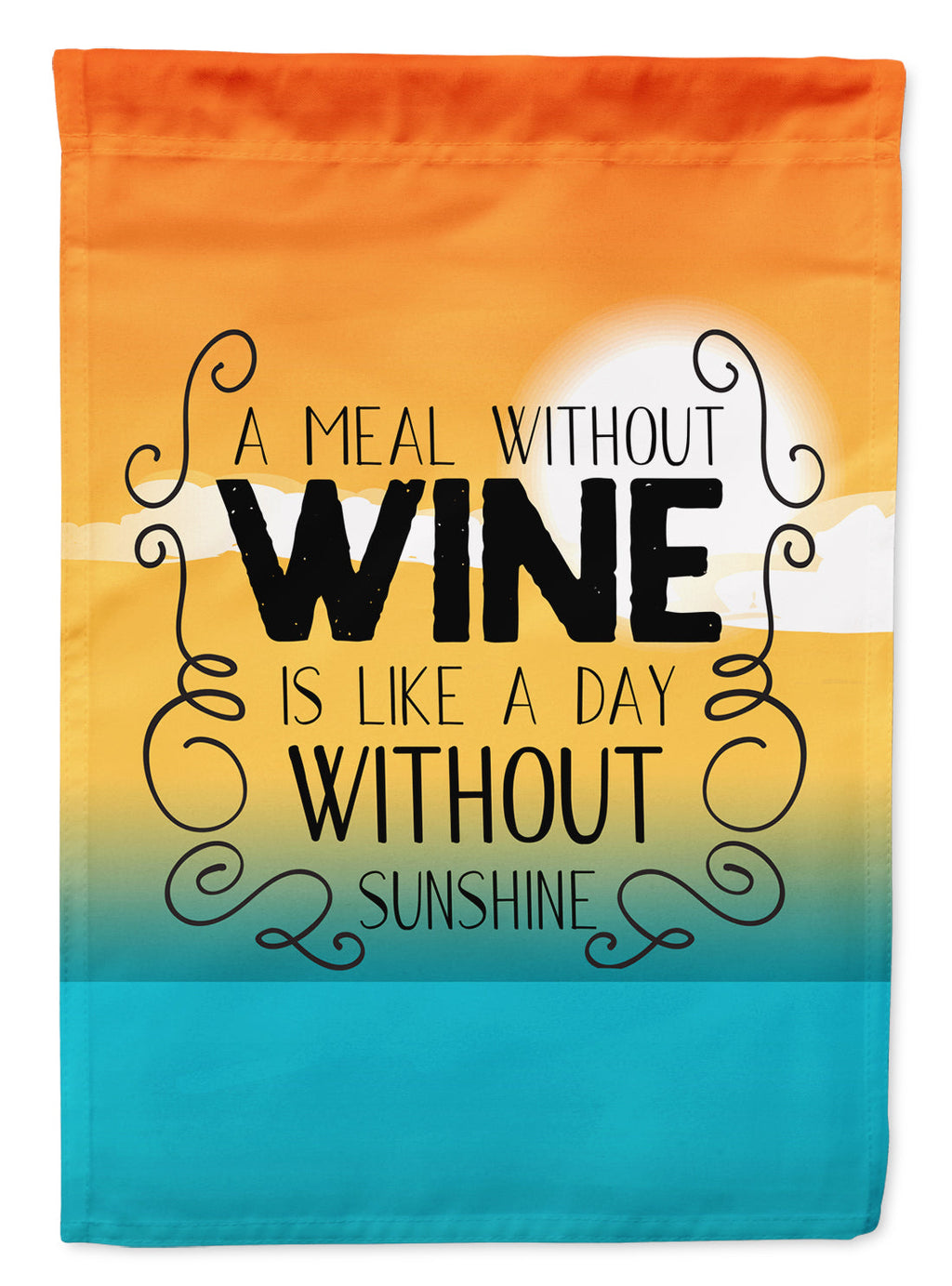 A Meal without Wine Sign Garden Flag Mailbox Decorative Yard Banner Outside Patio Artwork for Flower Beds, Garden Size, Multicolor
