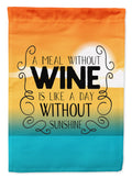 A Meal without Wine Sign Garden Flag Mailbox Decorative Yard Banner Outside Patio Artwork for Flower Beds, Garden Size, Multicolor