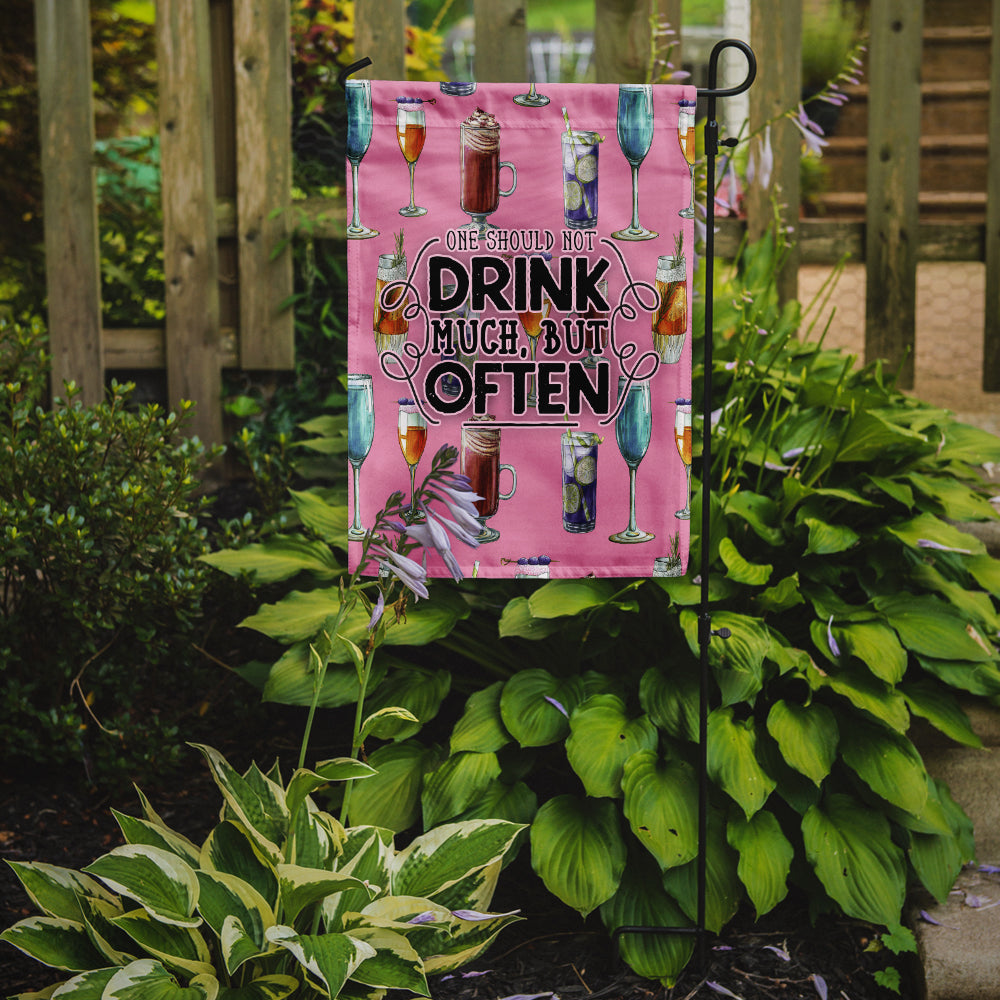 Coctails Drink Often Sign Garden Flag Mailbox Decorative Yard Banner Outside Patio Artwork for Flower Beds, Garden Size, Multicolor