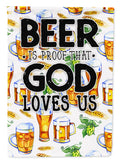 Beer is Proof God Loves You Garden Flag Mailbox Decorative Yard Banner Outside Patio Artwork for Flower Beds, Garden Size, Multicolor