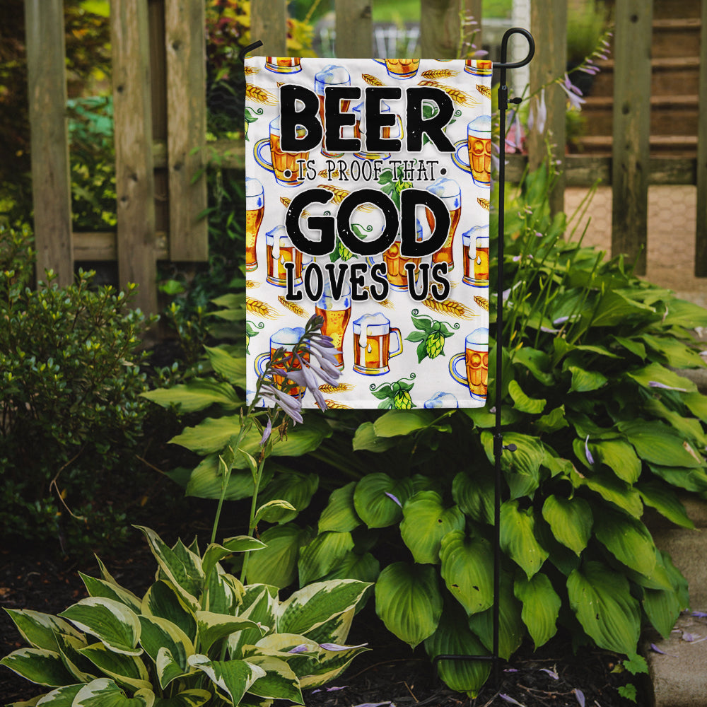 Beer is Proof God Loves You Garden Flag Mailbox Decorative Yard Banner Outside Patio Artwork for Flower Beds, Garden Size, Multicolor