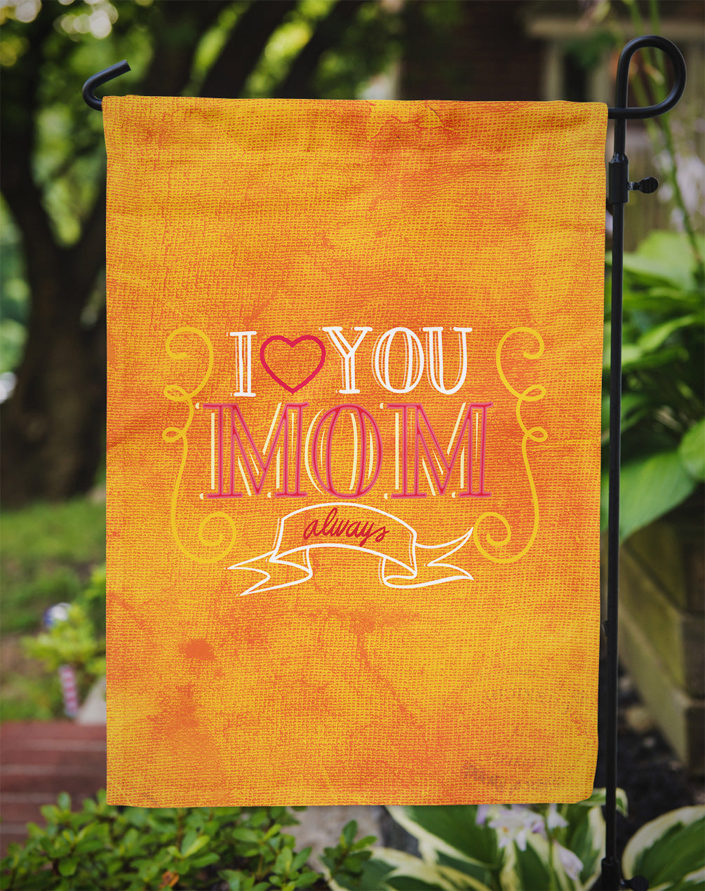 I Love you Mom Garden Flag Mailbox Decorative Yard Banner Outside Patio Artwork for Flower Beds, Garden Size, Multicolor
