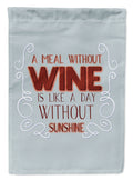 A Meal Without Wine Garden Flag Mailbox Decorative Yard Banner Outside Patio Artwork for Flower Beds, Garden Size, Multicolor