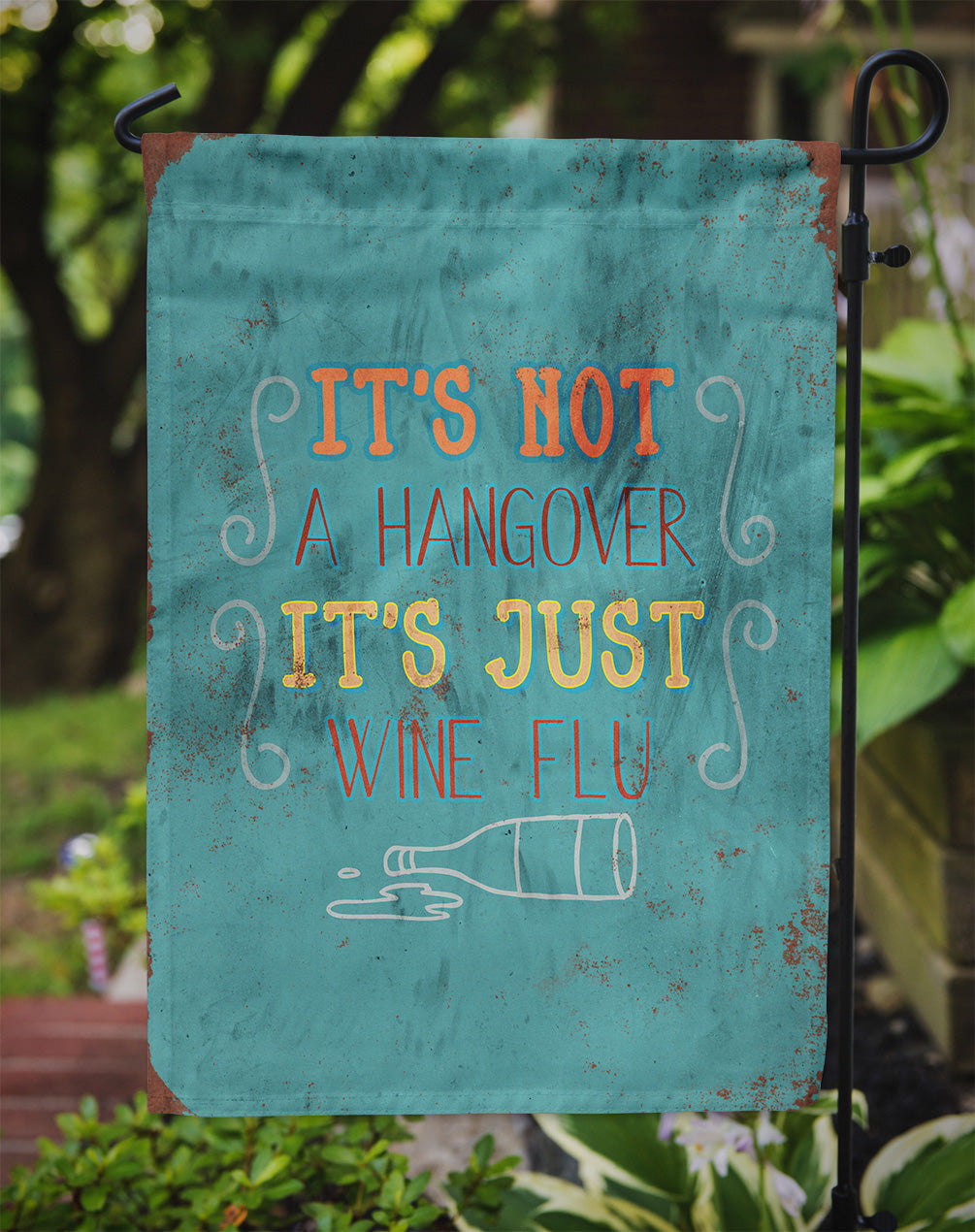 Wine Flu Garden Flag Mailbox Decorative Yard Banner Outside Patio Artwork for Flower Beds, Garden Size, Multicolor