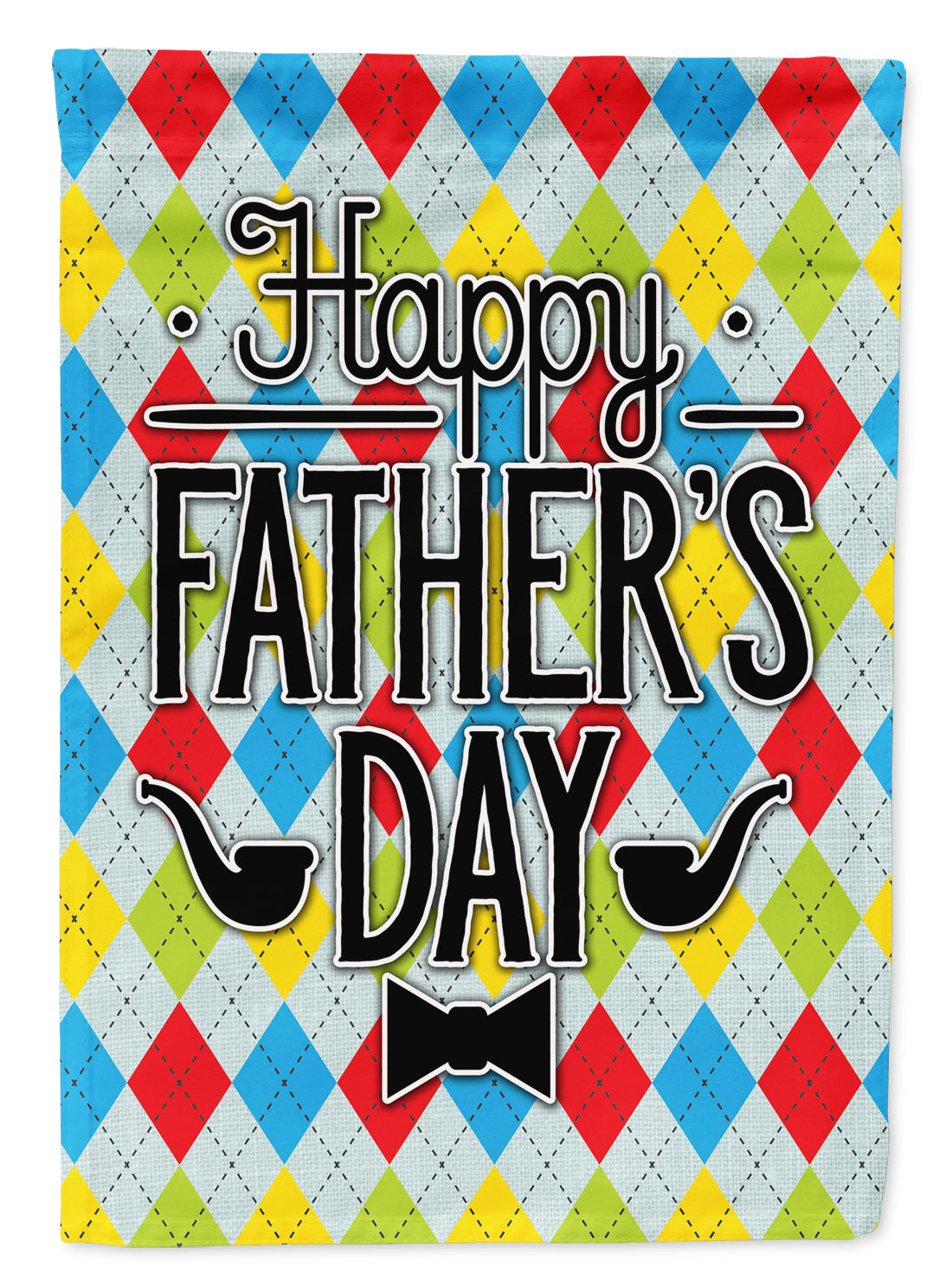 Happy Father's Day Argyle Garden Flag Mailbox Decorative Yard Banner Outside Patio Artwork for Flower Beds, Garden Size, Multicolor