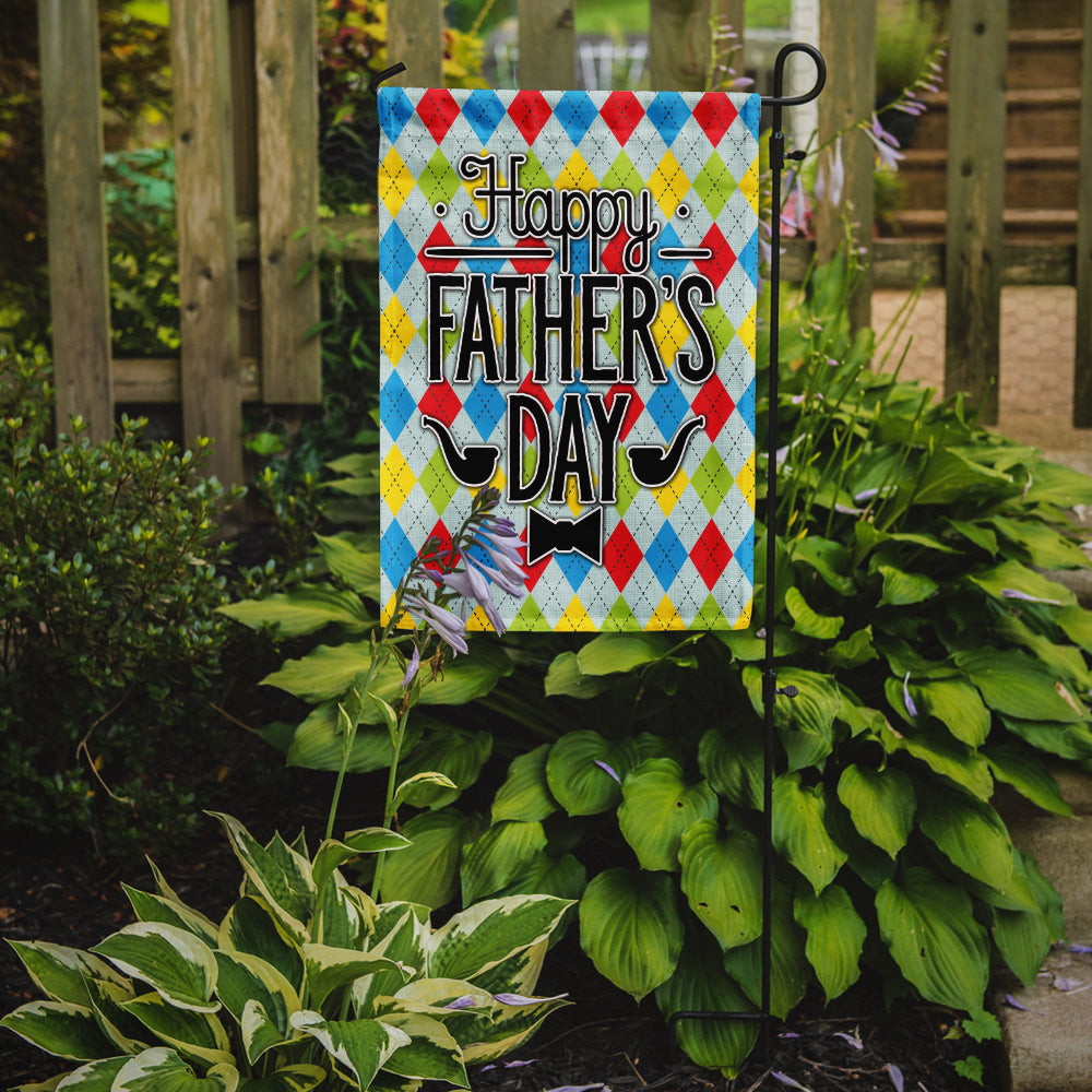 Happy Father's Day Argyle Garden Flag Mailbox Decorative Yard Banner Outside Patio Artwork for Flower Beds, Garden Size, Multicolor