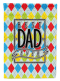 Best Dad Ever Argyle Garden Flag Mailbox Decorative Yard Banner Outside Patio Artwork for Flower Beds, Garden Size, Multicolor