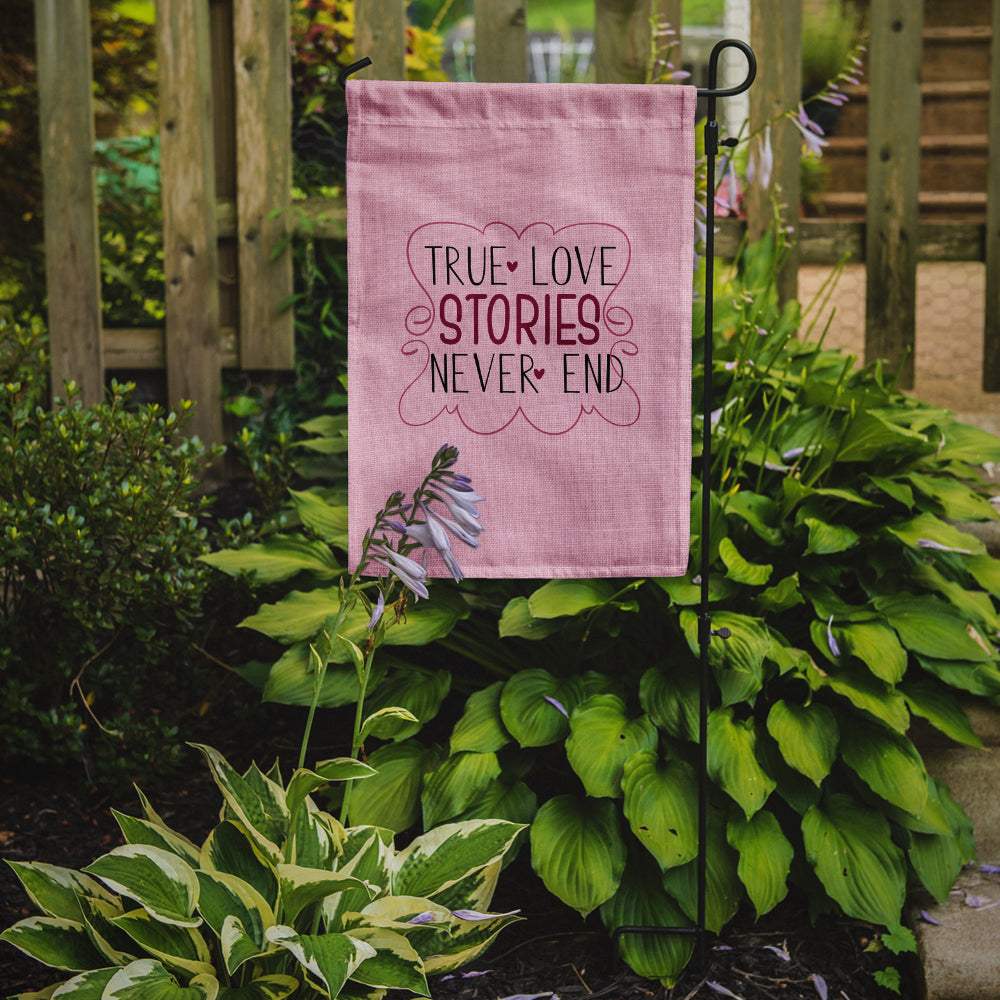 True Love Stories Never End Garden Flag Mailbox Decorative Yard Banner Outside Patio Artwork for Flower Beds, Garden Size, Multicolor
