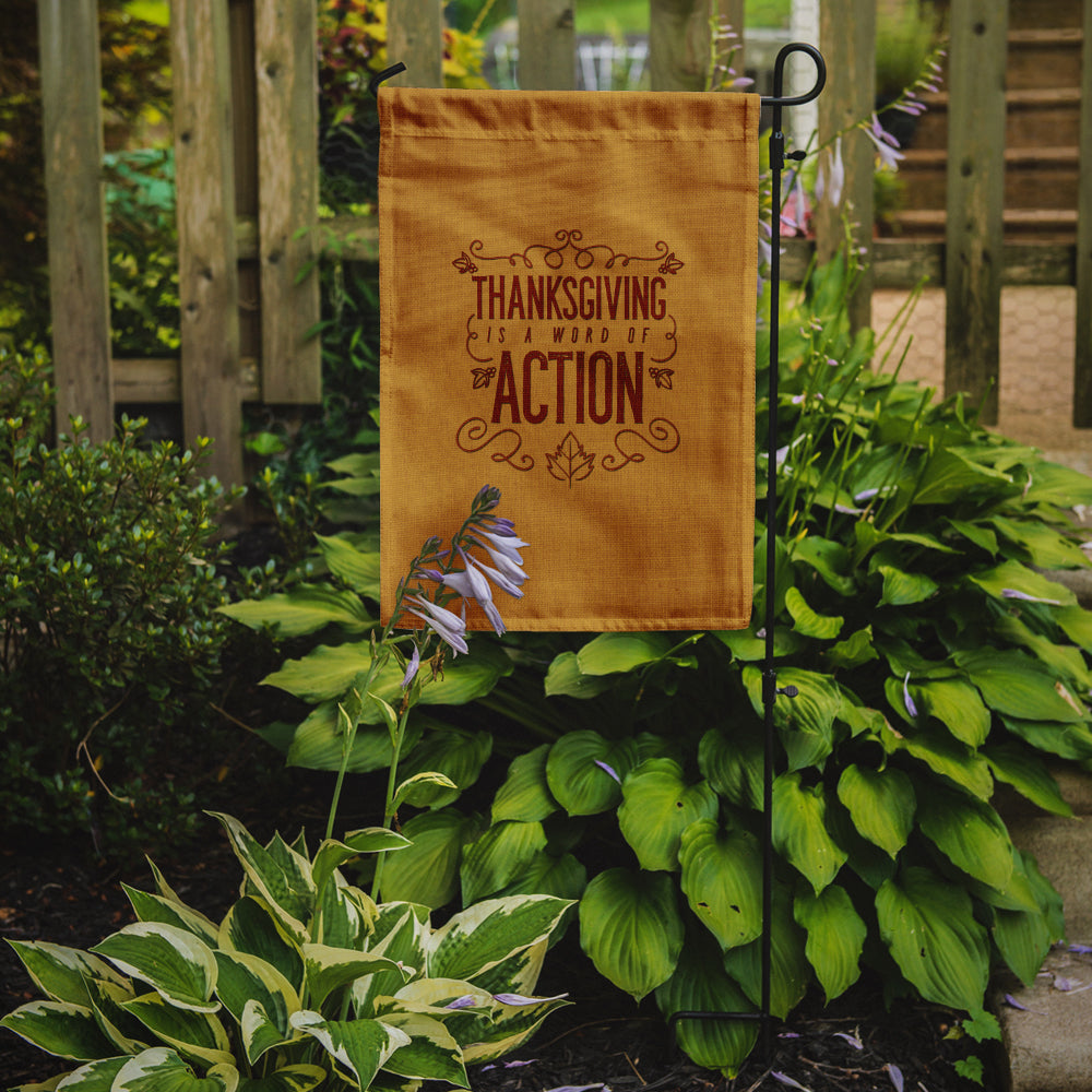 Thanksgiving is Action Garden Flag Mailbox Decorative Yard Banner Outside Patio Artwork for Flower Beds, Garden Size, Multicolor